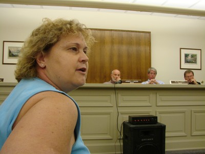 The village board listened to Catherine Tubridy