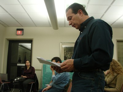 Ray Yannone read his letter to the board of trustees Tuesday evening.