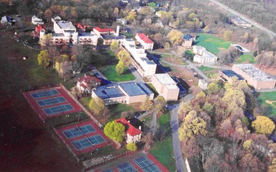 A view of the campus today, looking south.