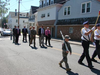 Public officials from the town and village led the parade.