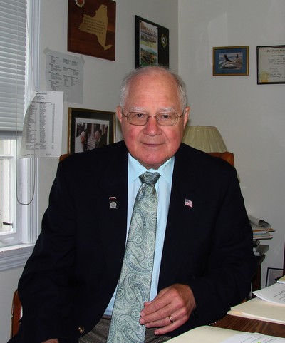State Senator Bill Larkin in his district office in New Windsor.