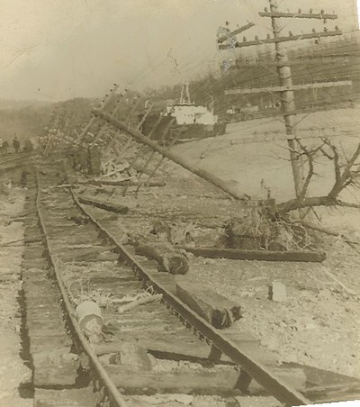 The area around Staples Boat Club was damaged in a hurricane in the mid-1950s.