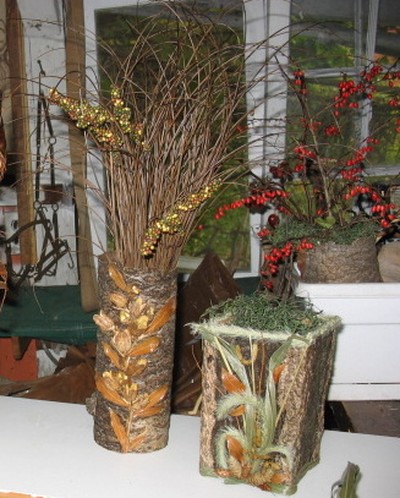 Lena's bark vases