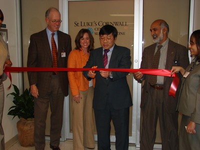 The ribbon-cutting ceremony for the sleep center.