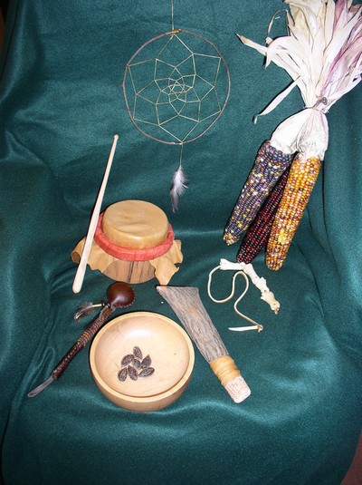 Native American ceremonial tools.
