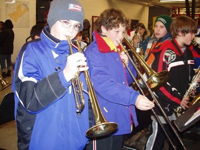 Members of the CCMS Band played.