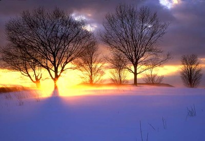 Drifting Snow at Sunset by Tom Doyle.