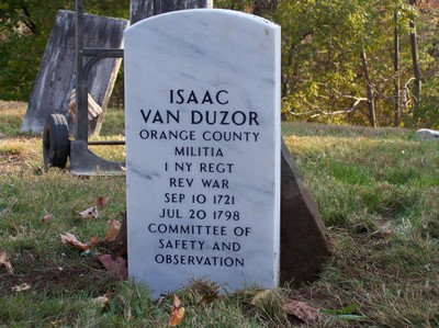 Van Duzer's new gravestone.
