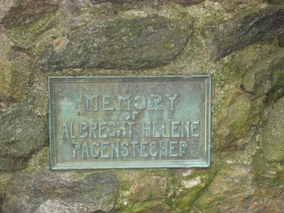 This plaque is on a stone marker in the park