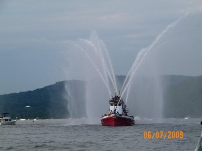 The John J. Harvey Historic Fireboat.  Photo by Cindy Anderson.