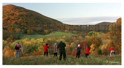 The Moodna Trestle and Artists. Photo by Julia Lawrence.