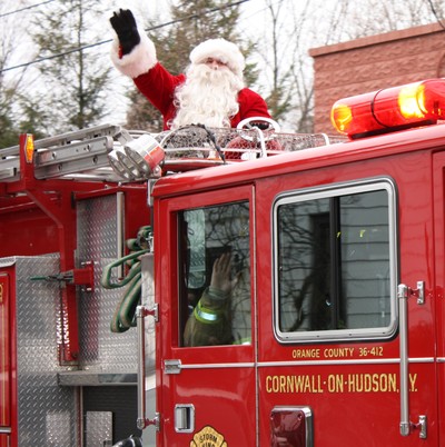 Santa in the village.