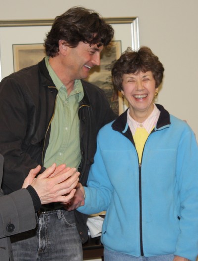 Rick Gioia and Barbara Gosda immediately after the results were announced.