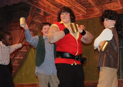Gaston gets riled up with his buddies.