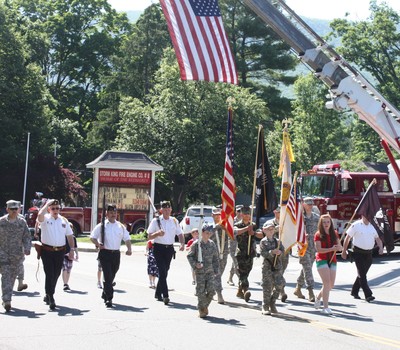 Members of the American Legion Post 353 and the color guard led the parade.