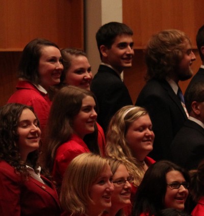 Laura Snider and Rachel Love (top row) are among a group of 90 young musicians to tour Europe this summer.