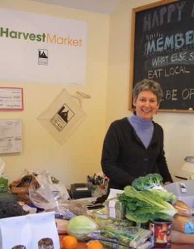 Barbara Gioia, one of the many members who worked at the Harvest Market.