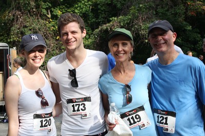 The Plaut family ran, walked and supported the Kellys' effort.
