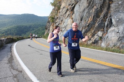 Cate Lynch, who designed the race logo, ran with her father in what she called a bonding time. 