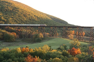 Train on the Moodna Trestle.  Photo by Maureen Moore.