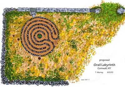 A model of the labyrinth that will be built next month at The Grail Center.