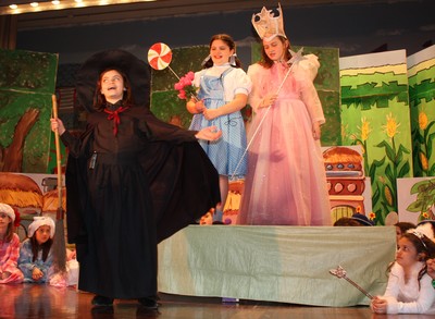 Dorothy, the Wicked Witch and the Good Witch.