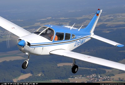 Maloney piloted a Piper Warrior plane similar to this one.