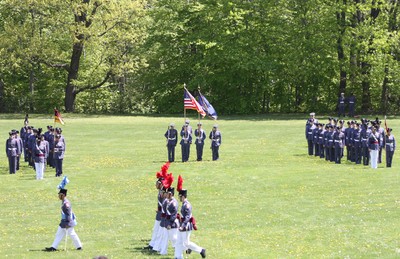 The cadets paraded in the annual Mother's Day presentation.
