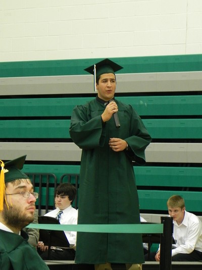 Nick Logerfo sang a song he wrote for the graduates.
