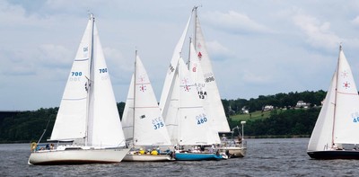 Sailboat Race in Newburgh Bay. Photo by Mike Doyle.