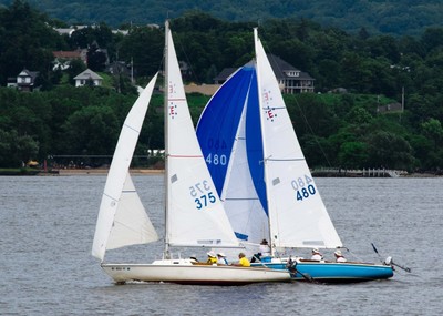 Sailboat Race in Newburgh Bay. Photo by Mike Doyle.