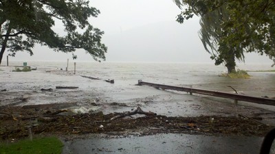 Donahue Memorial Park under water.  Photo by Andrew Argenio.