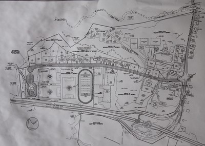 A close-up of the plans for developing part of the NYMA property.