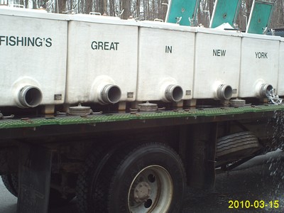The young trout are transported in this vehicle.