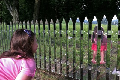 admiring Mirror Fence, 2003 by Alyson Shotz