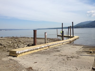 Dock and Piling repair. Photo by Mike Lug.