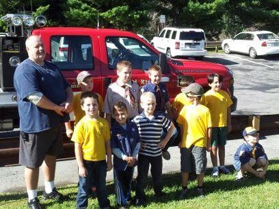 Photo by Arlene Roberts. Cub Scouts from Pack 20.
