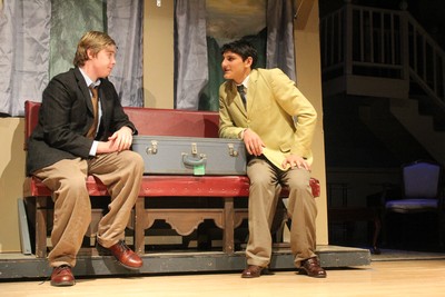 Leading Ladies at CCHS, photo provided. Jack (Craig Franke) and Leo (Dante Giannetta) begin their scheme on the train.