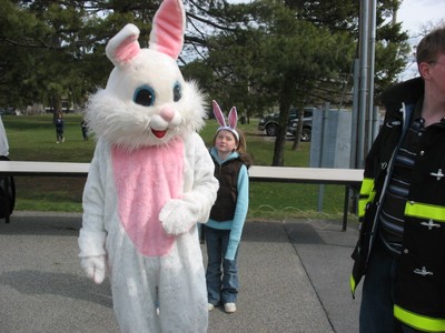 The Easter Bunny will be at the Easter Egg Hunt on Saturday.