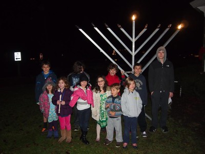 Photo by Sharon Murphy. Menorah Lighting in Cornwall-on-Hudson 2012.