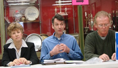 Jeff Small (center) explained zoning and design 