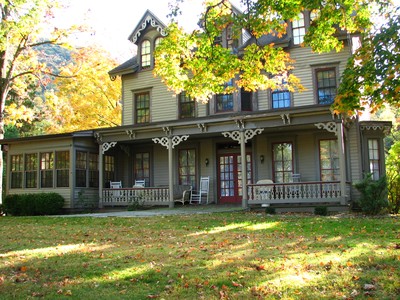 Kirkwood House, a 3 story Italianate Gothic building built in the 1850's.  It was added to the National Register of Historic Places in 1982.