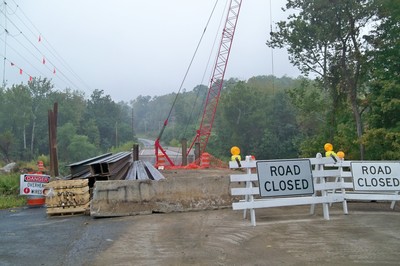 Photo by George Kane. Forge Hill Rd bridge construction 2
