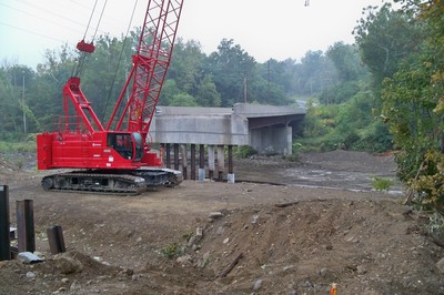 Photo by George Kane. Forge Hill Rd bridge construction 3