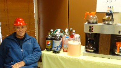 (Photo above by Jim Lennon) Sam Cassell mans the Beverage Station at the yearly Harvest Soup & Dessert and Craft Festival in Cornwall-on-Hudson.