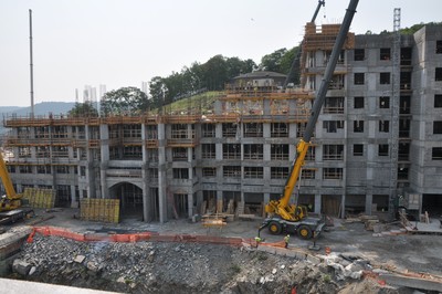 Davis Barracks is under construction and is expected to be completed in winter 2016. Credit: James D'Ambrosio, Public Affairs.