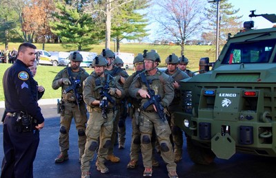 Members of the Orange County Sheriff?s Office Special Operations Group participate in an active shooter drill at Orange-Ulster BOCES in Goshen on Tuesday, November 8, 2022. The drill focused on the emergency response to an active shooter incident on campus and involved a simulation of law enforcement response to an active shooter.