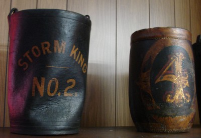 Antique fire buckets used by SKFE