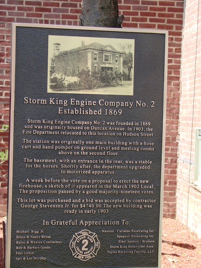 The firehouse plaque