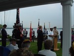 Veterans gathered at the riverfront
